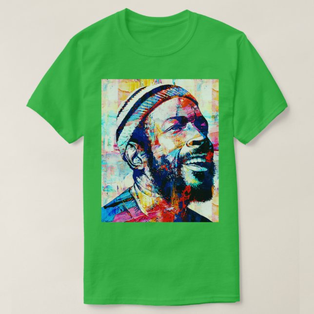 Camiseta Marvin Gaye Abstrato Paintings Baseball TShirt (Frente do Design)