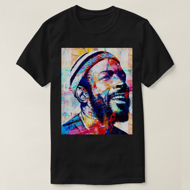 Camiseta Marvin Gaye Abstrato Paintings Crewneck Sweatshirt (Frente do Design)