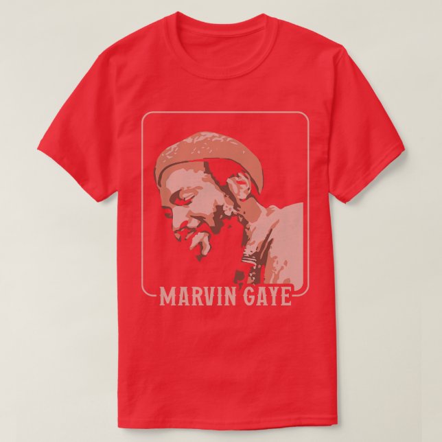 Camiseta Marvin Gaye Vintage 70s Estilo (Frente do Design)