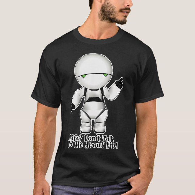 Camiseta Marvin - Não fale com ele sobre a vida! (Frente)
