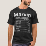 Camiseta MARVIN Nutrition Funny Birthday Nome Personalizado<br><div class="desc">MARVIN Nutrition Funny Birthday Personalised Name</div>