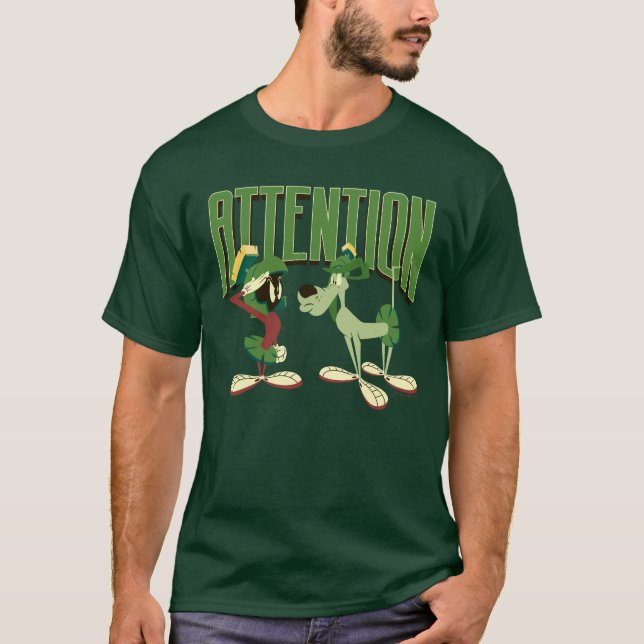 Camiseta MARVIN THE MARTIAN™ & K-9 "Attenção" (Frente)