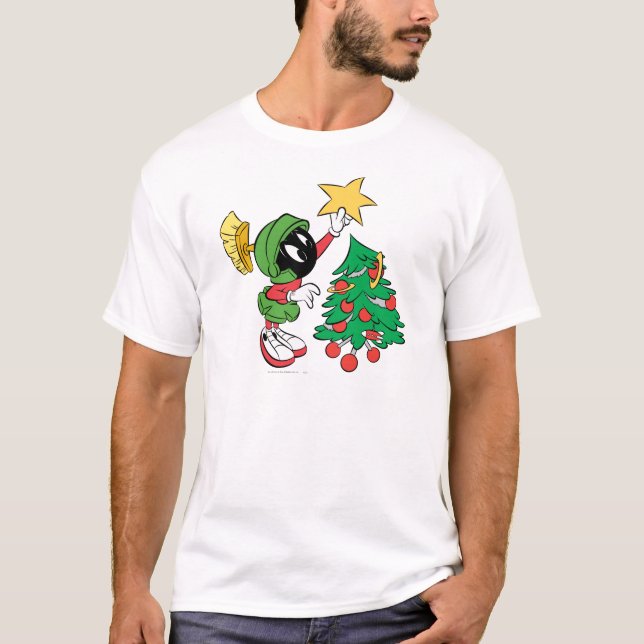 Camiseta MARVIN THE MARTIAN™ posta estrela na árvore (Frente)