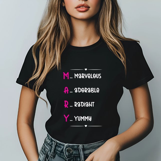 Camiseta Mary Acronym Engraçado Nome Personalizado T-Shirt (Criador carregado)