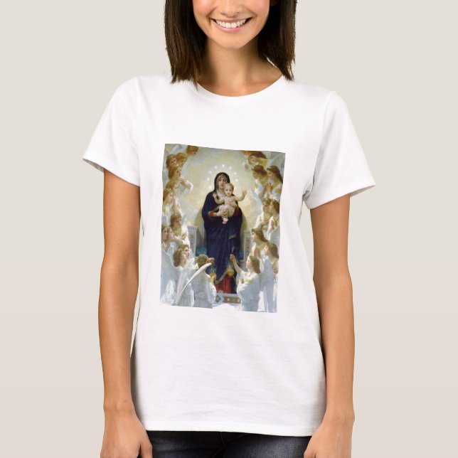 Camiseta Mary com Anjos - Regina Angelorum (Frente)