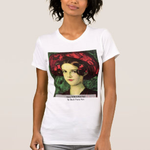 Camiseta Mary Com Um Chapéu Vermelho Preso Por Franz Von