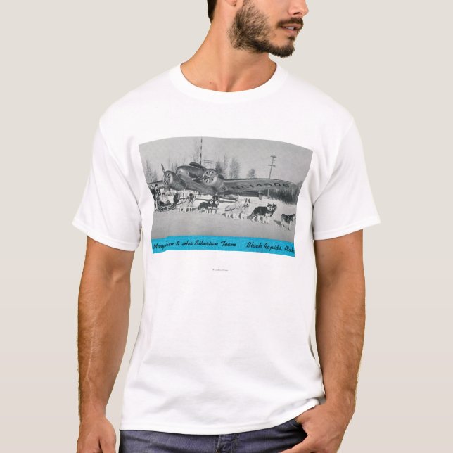 Camiseta Mary Hansen & Siberians com avião (Frente)