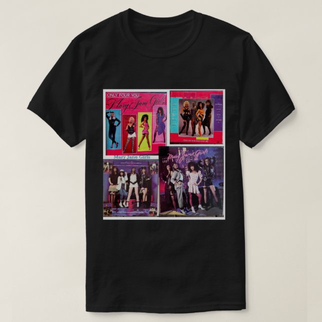 Camiseta Mary Jane Girls, funk, Soul, Pop, Disco, dança, El (Frente do Design)