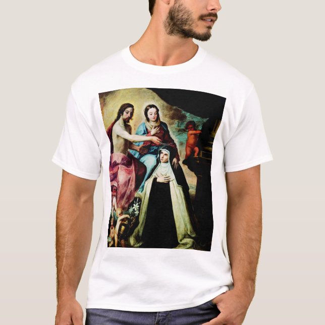 Camiseta Mary Magdalene de Pazzi por Pedro de Moya (Frente)