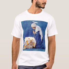 Camiseta Mary Rezando E Bebê Jesus