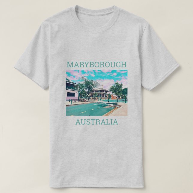 Camiseta Maryborough País Queensland viagem da Austrália (Frente do Design)