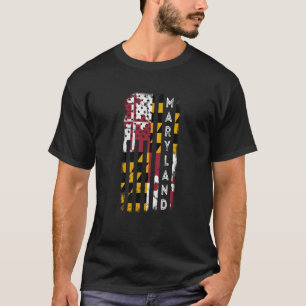 Camiseta Maryland Americano Flag Home State Maryland Flag