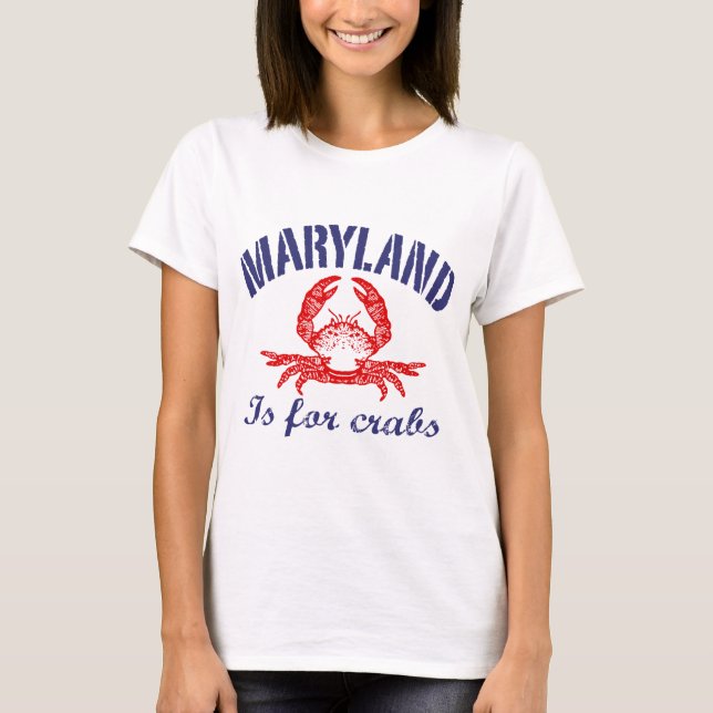 Camiseta Maryland É Para Caranguejos (Frente)