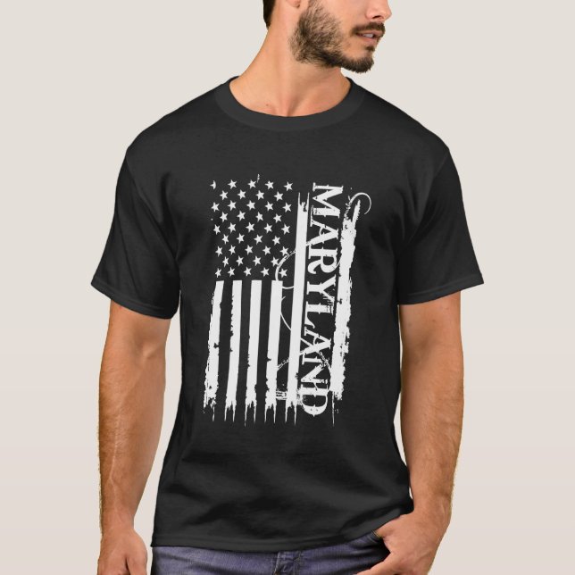 Camiseta Maryland Estados Unidos se Distanciaram com Bandei (Frente)
