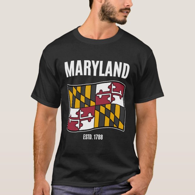 Camiseta Maryland flag 1788 (Frente)