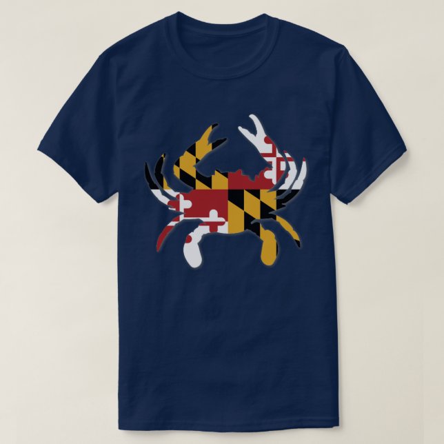 Camiseta Maryland Flag Crab (Frente do Design)