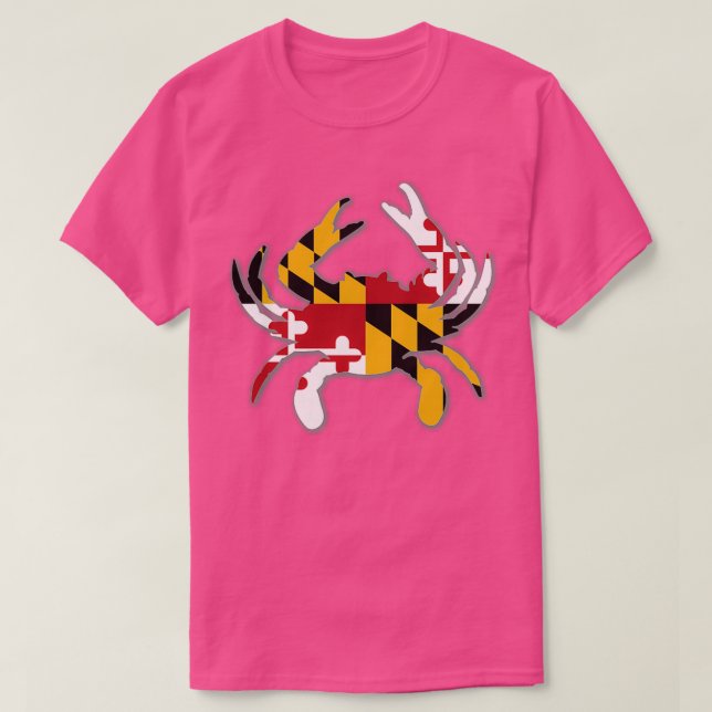 Camiseta Maryland Flag Crab 5 (Frente do Design)