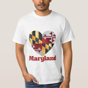 Camiseta Maryland Heart Flag