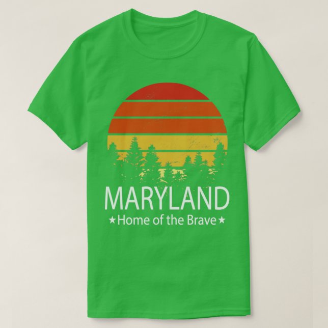 Camiseta Maryland Home do corajoso Estado de Maryland (Frente do Design)
