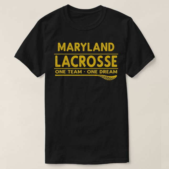 Camiseta Maryland Lacrosse One Team One Dream (Frente do Design)