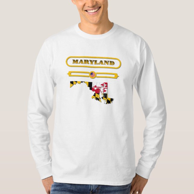 CAMISETA MARYLAND MAP, MARYLAND, USA. SAMER BRASIL (Frente)