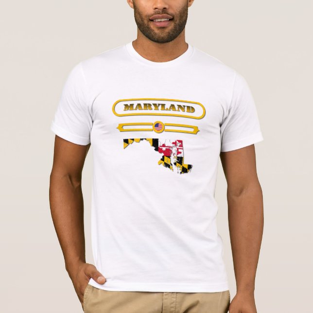 CAMISETA MARYLAND MAP, MARYLAND, USA. SAMER BRASIL (Frente)