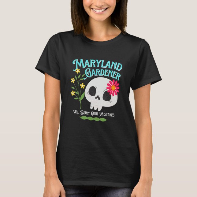 Camiseta Maryland Md Estado - Rebellier Gardener - Crânio d (Frente)