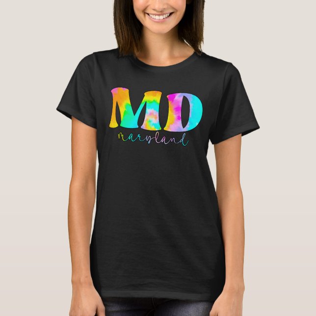 Camiseta Maryland Md Tie Dye (Frente)