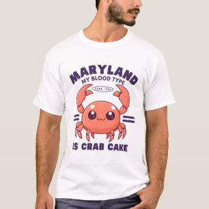 Camiseta Maryland: meu tipo sanguíneo é crab cake