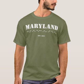 Camiseta Maryland Morse Code Est 1634 Army