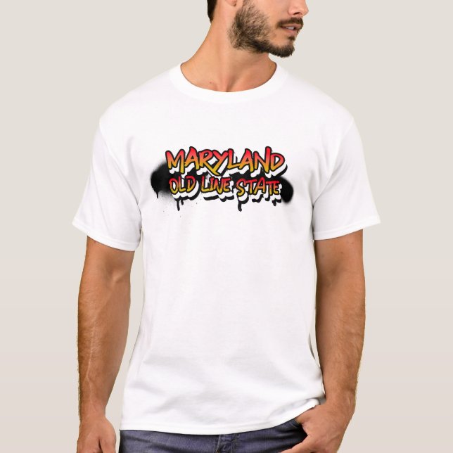 Camiseta MARYLAND OLD LINE STATE Bold Graffiti T Shirt (Frente)