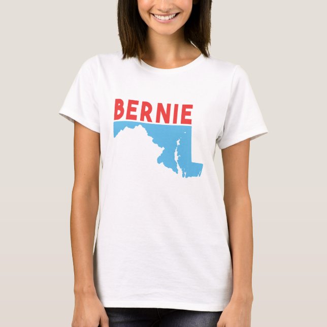 Camiseta Maryland para o T das máquinas de lixar de Bernie (Frente)