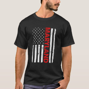 Camiseta Maryland Pride Retro Vintage Antiga Bandeira Ameri