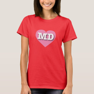 Camiseta Maryland Solid Pink Heart - Grande Amor