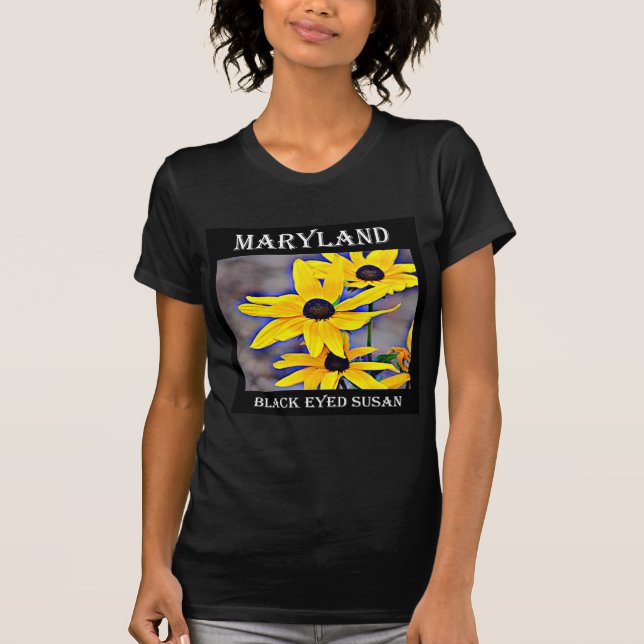 Camiseta Maryland Susan de olhos pretos (Frente)