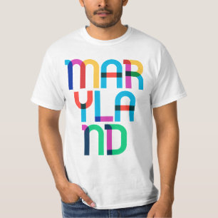 Camiseta Maryland Vintage Retro Pop Art 80s Arco-íris