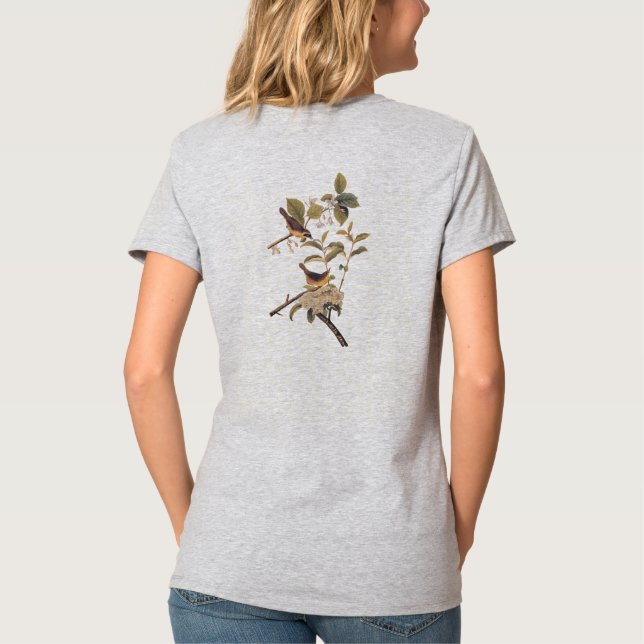 Camiseta Maryland Yellowthroat Audubon Birds em Olive Selva (Verso)