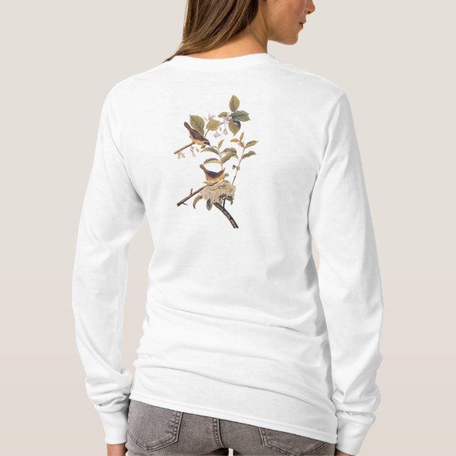 Camiseta Maryland Yellowthroat Audubon Birds em Olive Tree (Verso)