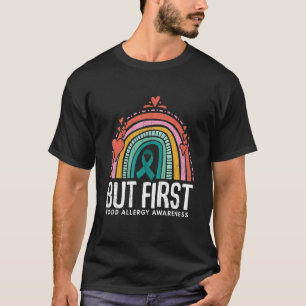 Camiseta Mas a Primeira Comida de Alergia Mês de Consciênci