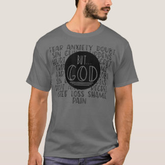 Camiseta Mas Deus, Cristão, Cristão, Ação de Graças, Presen