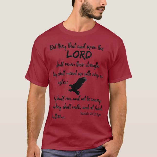 Camiseta Mas eles que esperam pelo Lorde Isaiah 4031 (Frente)