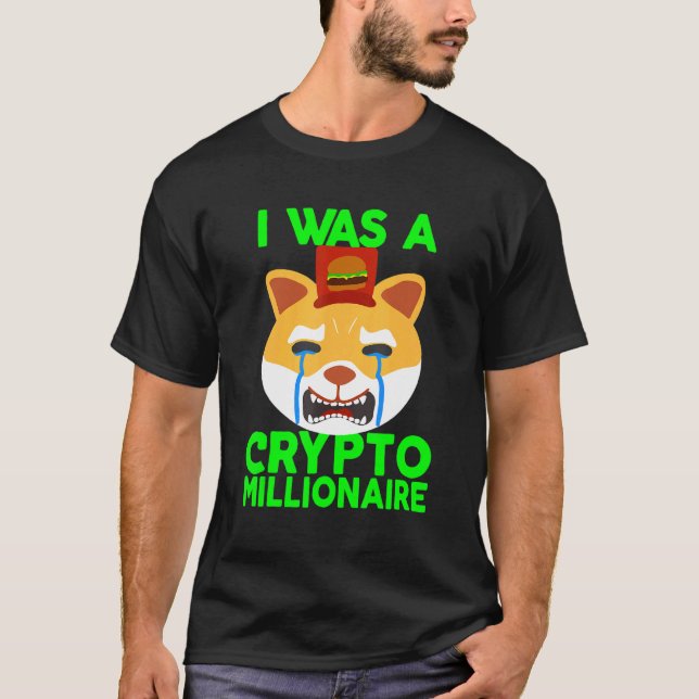 Camiseta Mas Eu Era Uma Cripto Millionária Triste Cara Chor (Frente)