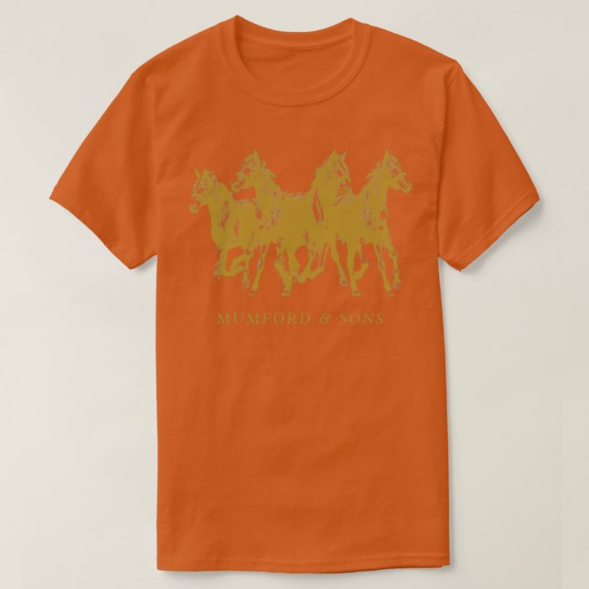 Camiseta MAS Golden Horses Black (Frente do Design)