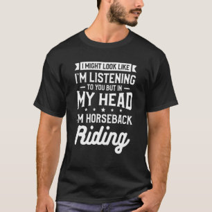 Camiseta Mas Na Minha Cabeça Estou Cavalgando Equitação