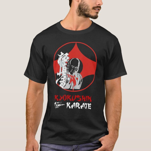 Camiseta Mas Oyama Kyokushin Karate emblem design T-Shirt (Frente)