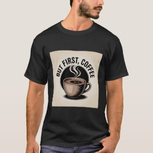 Camiseta "Mas Primeiro, Café" Vintage Engrenando Estilo Mug