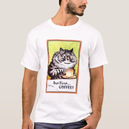 Camiseta "Mas Primeiro Café" Vintage Louis Wain Cat