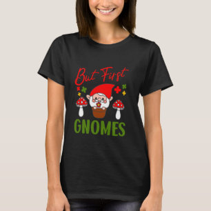 Camiseta Mas Primeiro Gnomos Jardim Fantasioso Divertido
