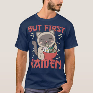 Camiseta Mas primeiro Ramen Cute Cat Come Ramen Noodles Sia