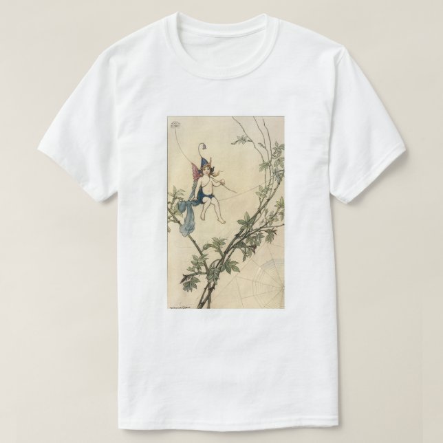 Camiseta Mas Puck estava sentado no fio de uma aranha (Frente do Design)